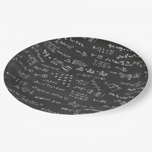 Blackboard Mathの数式と数値 ペーパープレート (アングル)