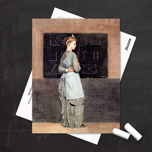 Blackboard Schoolhouse Winslow Homer ポストカード