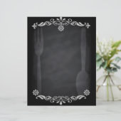 Blackboard Sketchメニューフードフォークスプーン (スタンド正面)