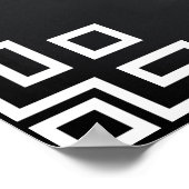 Blackboard Swirlホワイトウェディング縁どパーパーティーのサイン ポスター (角)