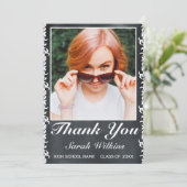 Blackboard & White Laceの卒業写真 サンキューカード (スタンド正面)