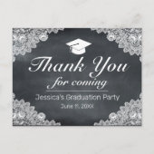 Blackboard & White Lace卒業ありがとうございます ポストカード (正面)