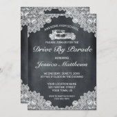 Blackboard & White Lace卒業ドライブバイパレード 招待状 (正面/裏面)