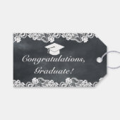 Blackboard & White Lace卒業祝い ギフトタグ (正面(横))