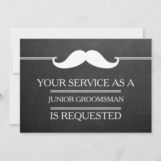 Blackboard Your Service as a Groomsman Request Inv 招待状 (正面)