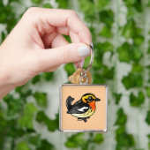 Blackburnianのアメリカムシクイ キーホルダー (手)