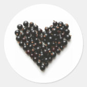 Blackcurrant heart ラウンドシール (正面)
