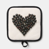 Blackcurrant heart 鍋敷き (正面)