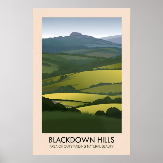 Blackdown Hills AONB Travel Poster ポスター (正面)