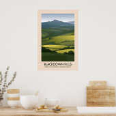 Blackdown Hills AONB Travel Poster ポスター (キッチン)