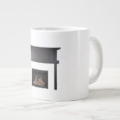 Blackened Steel Fireplace Surround Industrial Heri ジャンボコーヒーマグカップ (正面右)