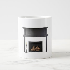 Blackened Steel Fireplace Surround Industrial Heri ジャンボコーヒーマグカップ