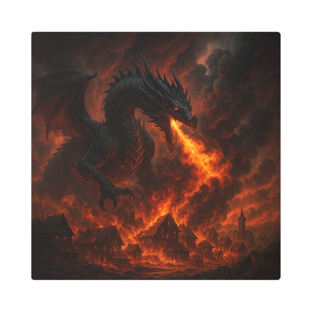 Blackfire Dragon Rampage メタルプリント (正面)