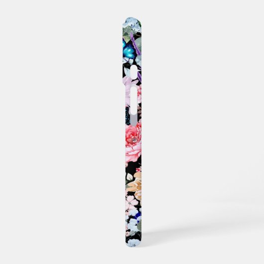BlackFlower Abundance  iPhone 16ケース (左側面)