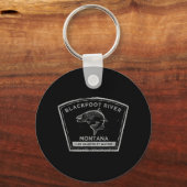 Blackfoot River Montana - Fly Fishing Shirt  キーホルダー (正面)