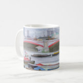 Blackfriars 2005年の忙しい場面 コーヒーマグカップ (正面左)