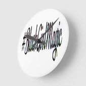 #BlackGirlMagic ラウンド壁時計 (傾斜)