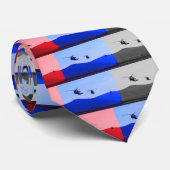 Blackhawkの赤く白くおよび青のタイ ネクタイ (ロール)