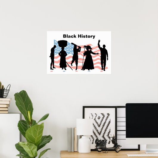 BlackHistoryTimelineFlag ポスター (ホームオフィス)