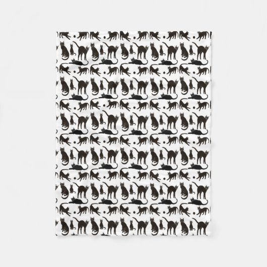 Blackie黒猫のフリースブランケット フリースブランケット (正面)