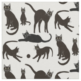 Blackie黒猫の生地 ファブリック