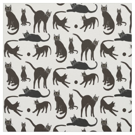 Blackie黒猫の生地 ファブリック (見本)