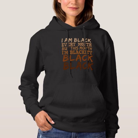 Blackity Black Every Month Black History BHM Afric パーカ (正面)