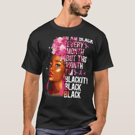 Blackity Black Every Month Black History BHM Afric Tシャツ (正面)