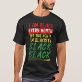 Blackity Black Every Month Black History BHM Afric Tシャツ (正面)