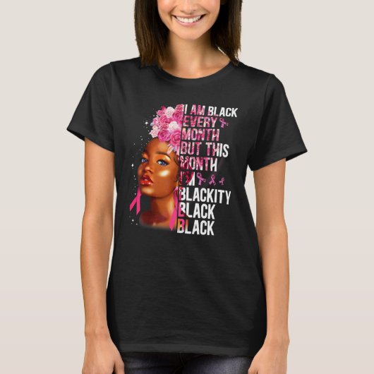 Blackity Black Every Month Black History BHM Afric Tシャツ (正面)