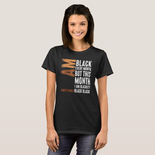 Blackity Black Every Month Black History BHM Afric Tシャツ (正面フル)