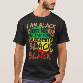 Blackity Black Every Month Black History BHM Afric Tシャツ (正面)