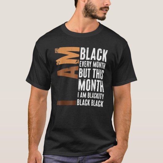 Blackity Black Every Month Black History BHM Afric Tシャツ (正面)