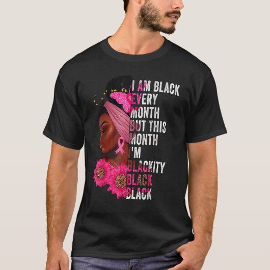Blackity Black Every Month Black History BHM Afric Tシャツ (正面)