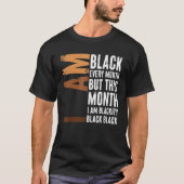 Blackity Black Every Month Black History BHM Afric Tシャツ (正面)