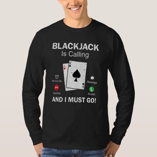 BlackJack Gambling 21 Blackjack Tシャツ (正面)