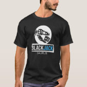 Blackjack Saurus Gambling Casino Blackjack 1 Tシャツ (正面)