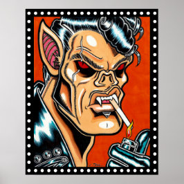 Blackkie Dupree™/Vampireバイクもしくは自転車に乗る人 ポスター