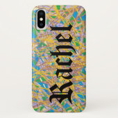 blackleとの孤児の黒からの抽象美術レイチェル Case-Mate iPhoneケース (裏面)