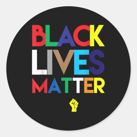 #blacklives ラウンドシール (正面)