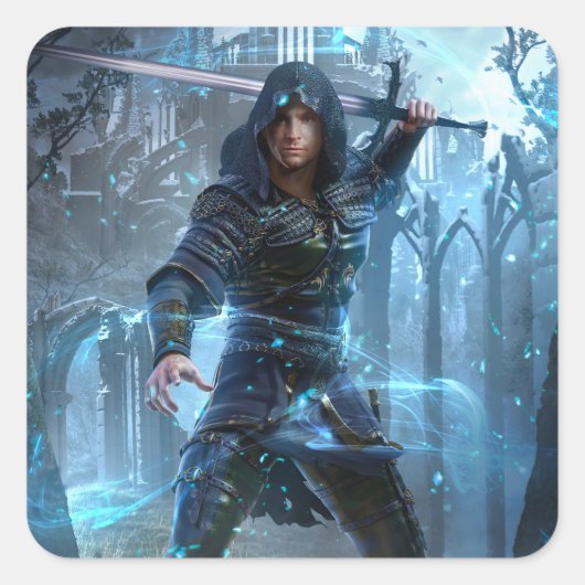 Blackmark Epicファンタジーアートステッカー スクエアシール (正面)