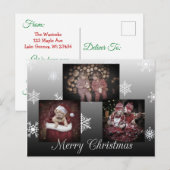BlackMerry Christmasのパーソナライズされた写真 ポストカード (正面/裏面)