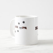 BlackOpsのスカルの打撃 コーヒーマグカップ (正面左)