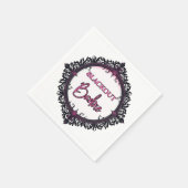 Blackout Barbie Bachelorette Napkins | Gothic Glam スタンダードカクテルナプキン (角)