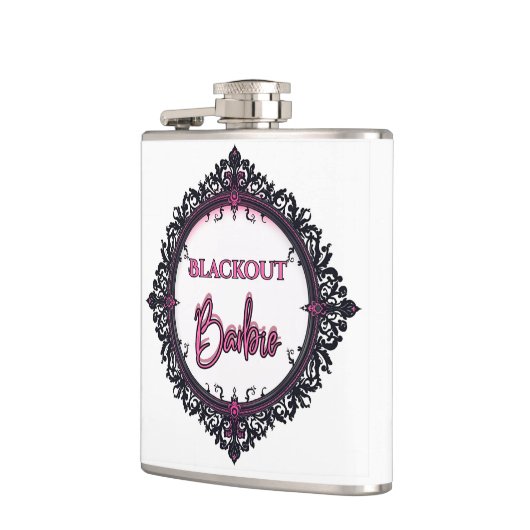 Blackout Barbie Flask | Dark Glam Party Gift フラスク (左)