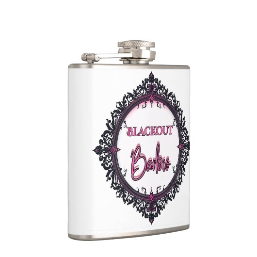 Blackout Barbie Flask | Dark Glam Party Gift フラスク (右)