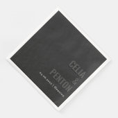 Blackout Minimalist Modern Wedding Napkin (コーナー)