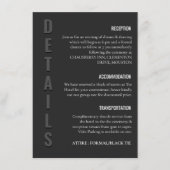 Blackout Minimalist Wedding エンクロージャーカード (正面)