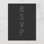 Blackout Minimalist Wedding Response Post Card ポストカード (正面)