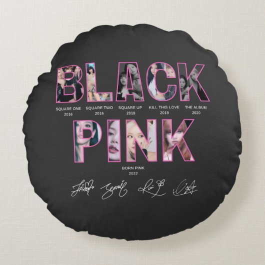 BlackPink K-POP ラウンドクッション (正面)